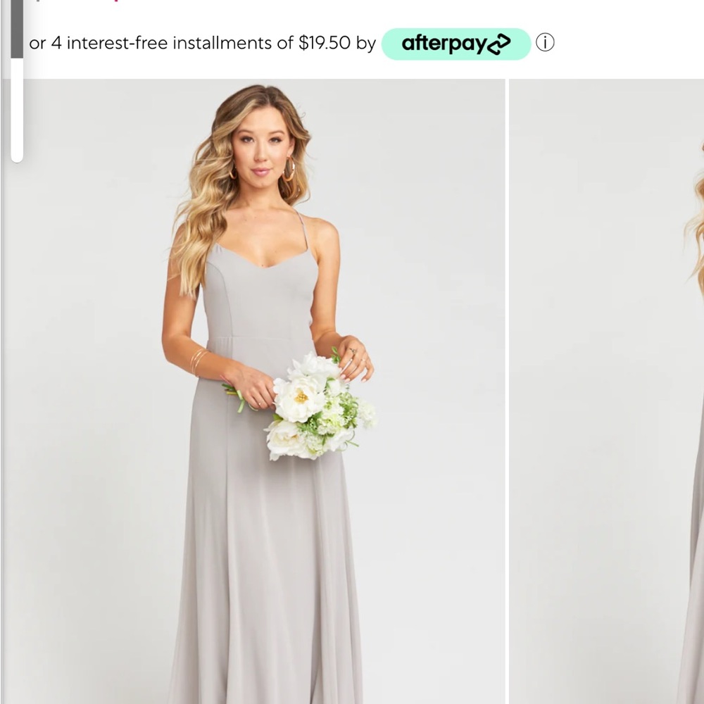 Dove grey show me your mumu Godshaw goddess dress (bridesmaid)